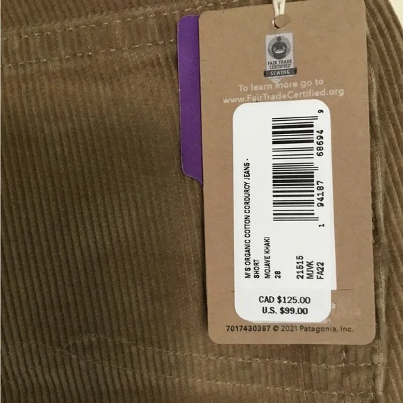 Patagonia Beige Corduroy Pants khaki - Picture 9 of 9
